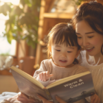 明るい部屋で笑顔を見せる親子。新札幌で小児矯正や歯並びの相談を検討する際の安心感を表現。