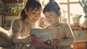 明るい日差しの中で微笑む親子。札幌での小児矯正を検討する際の安心感と信頼をイメージした写真。