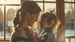 北広島・札幌で小児矯正を検討する親子が、明るく清潔感のある歯科医院で安心して笑顔を見せる様子。