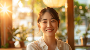 札幌・新札幌で大人のマウスピース矯正の不安を相談し、自然な笑顔を取り戻す女性