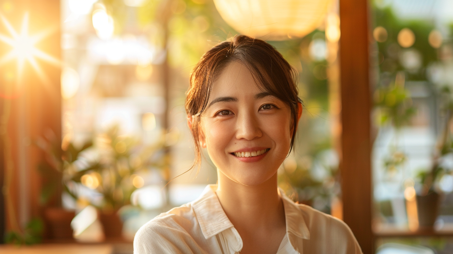 札幌・新札幌で大人のマウスピース矯正の不安を相談し、自然な笑顔を取り戻す女性