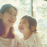 リラックスして笑顔で向き合う親子の姿（新札幌の小児矯正・相談）