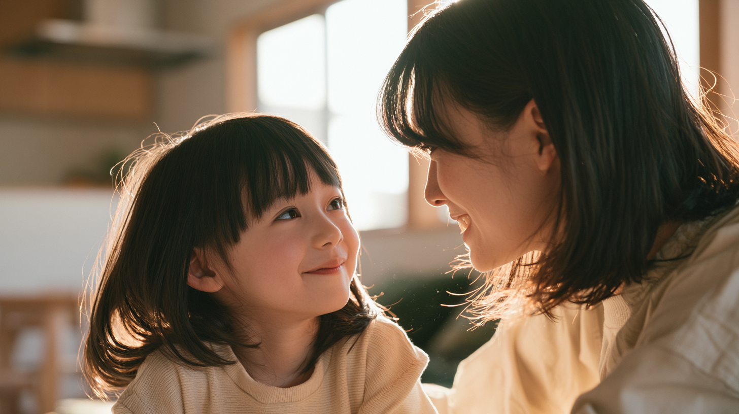 小児矯正の不安を解消し、笑顔で向き合う親子の様子（札幌・北広島の歯科相談）