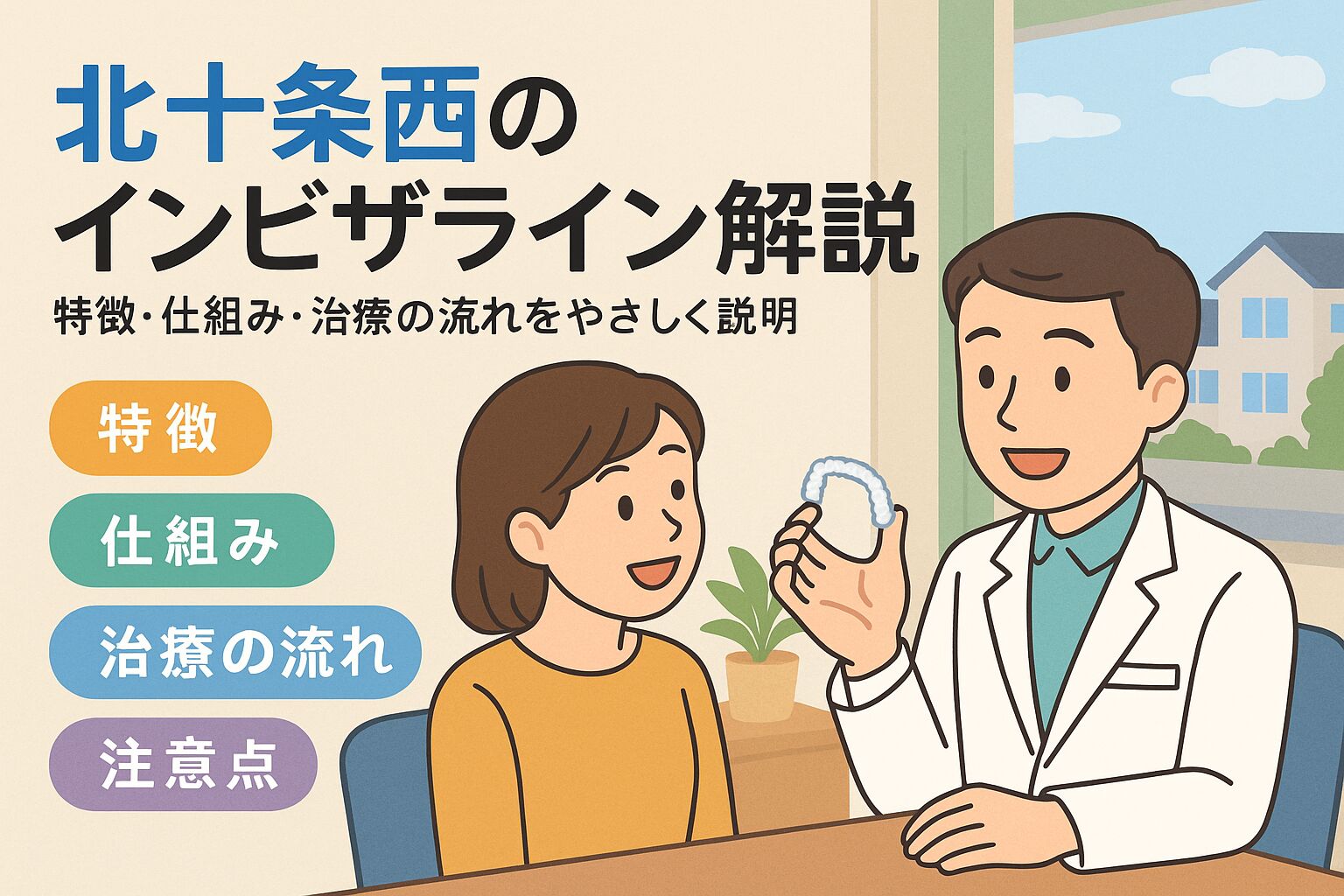 北十条西（５～１１丁目）におけるインビザライン治療の特徴、仕組み、流れを解説