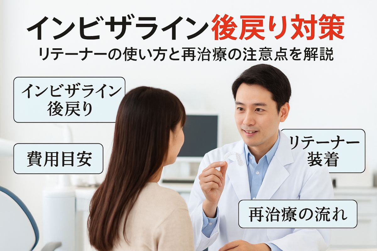 インビザラインの後戻り原因と対策を歯科医が徹底解説｜リテーナー装着方法や費用・再治療までわかる