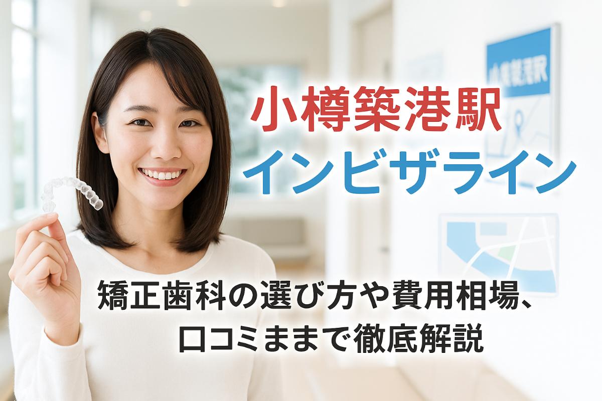 小樽築港駅でインビザラインを受けるなら・矯正歯科の選び方と費用相場・口コミ徹底解説
