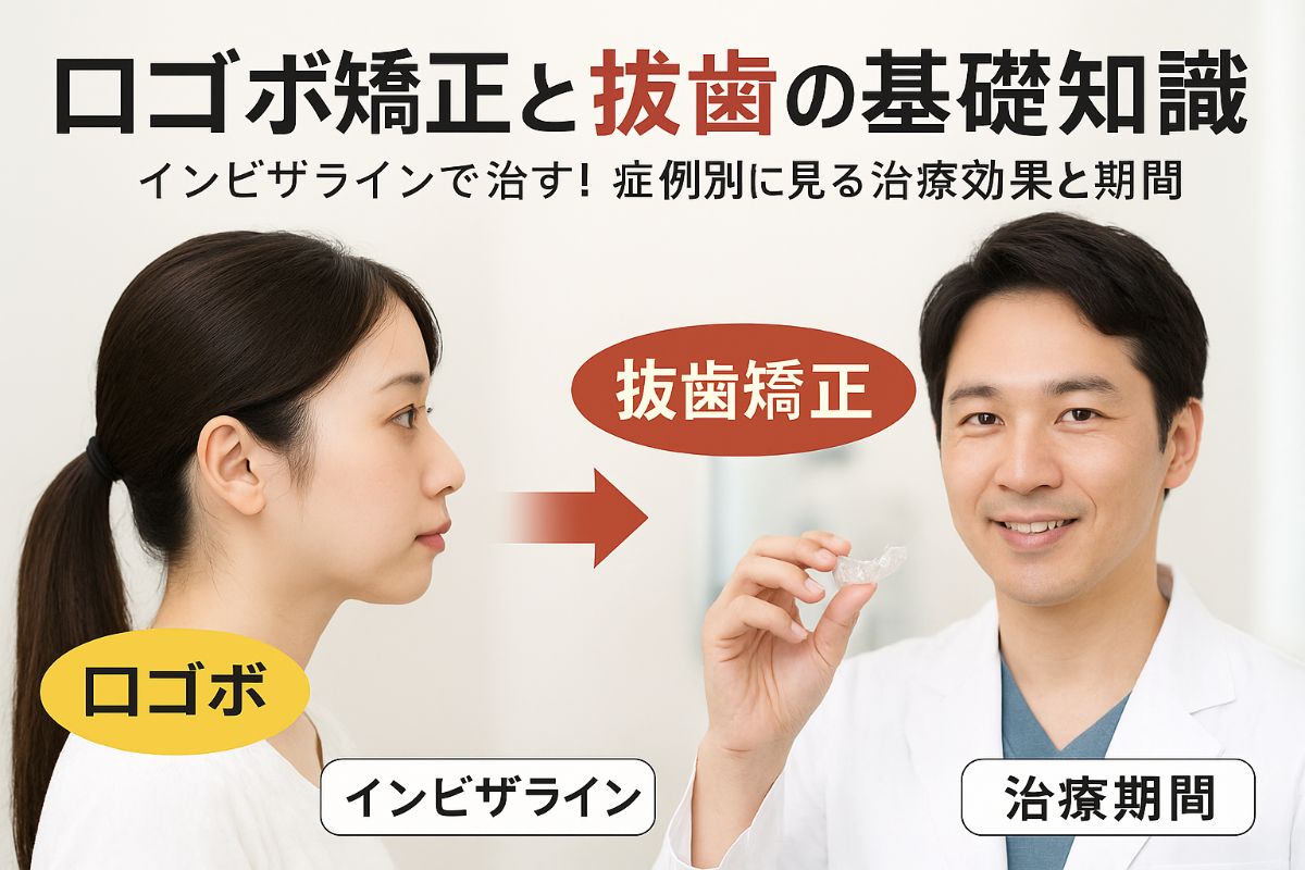 インビザラインで抜歯が必要な口ゴボの基礎知識と矯正治療効果｜原因と症例別の治療期間・費用を徹底解説