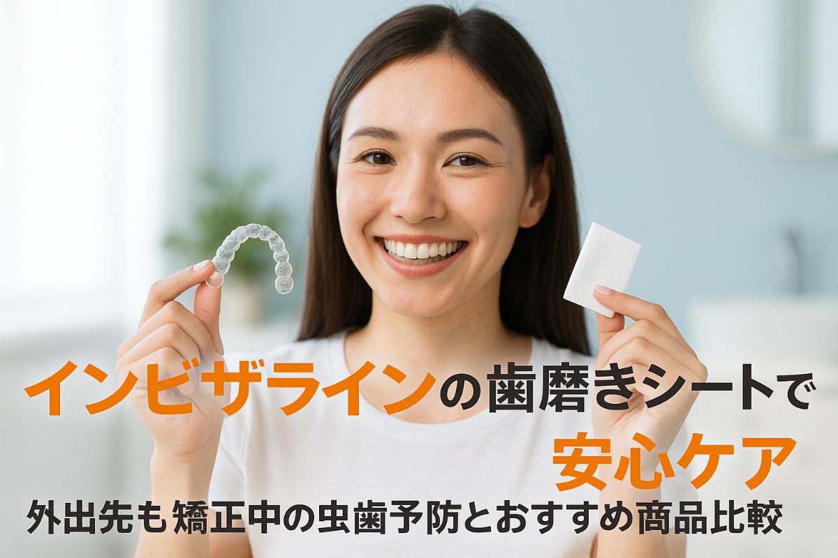インビザラインの歯磨きシートで外出先も安心ケア！矯正中の虫歯予防とおすすめ商品比較